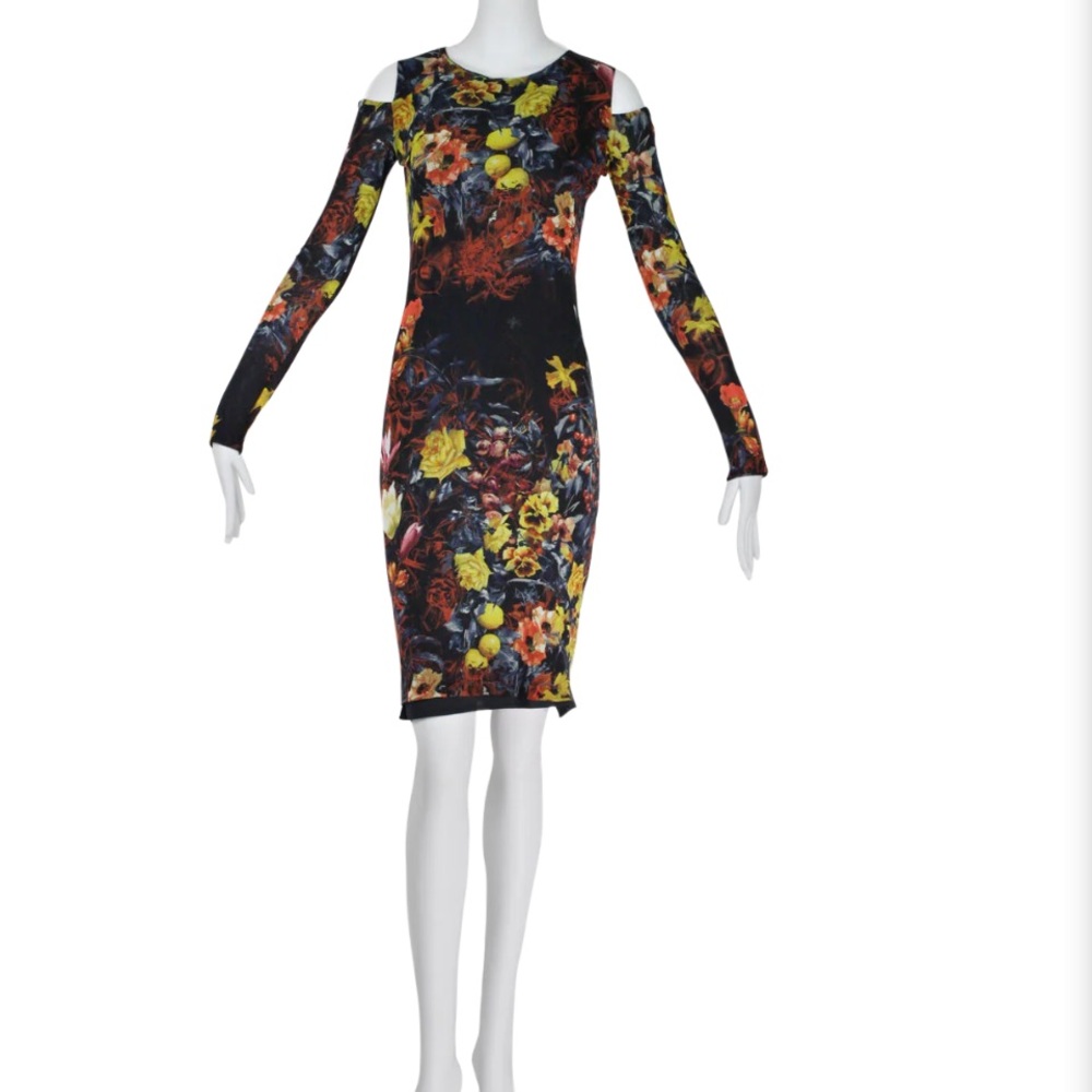 Rare Vintage Y2K Designer Jean Paul Gaultier Floral Mesh Dress 90s 8 10 12 sexy